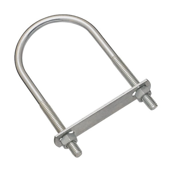 National Hardware Round U-Bolt, 5/16", 2-1/2 in W, 5 in H, Zinc Plated Stainless Steel N222-562 - main